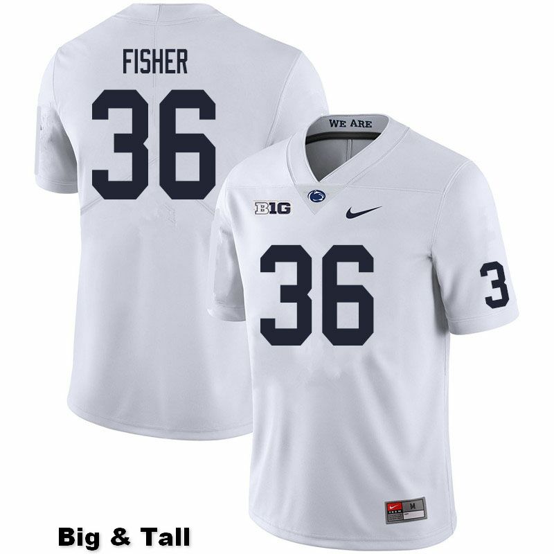 NCAA Nike Men's Penn State Nittany Lions Zuriah Fisher #36 College Football Authentic Big & Tall White Stitched Jersey MMT7398ER